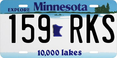 MN license plate 159RKS