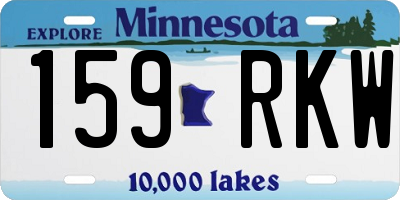 MN license plate 159RKW