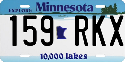 MN license plate 159RKX