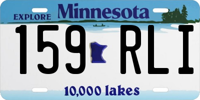 MN license plate 159RLI