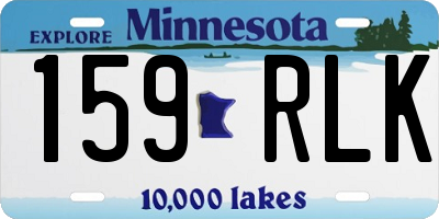 MN license plate 159RLK