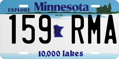 MN license plate 159RMA