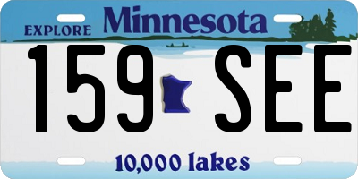 MN license plate 159SEE