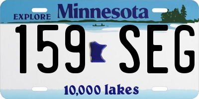 MN license plate 159SEG