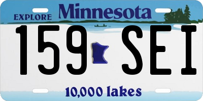 MN license plate 159SEI