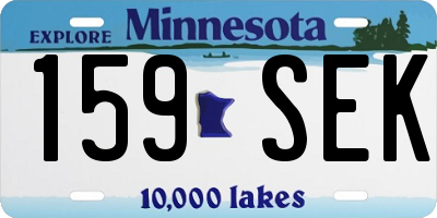 MN license plate 159SEK