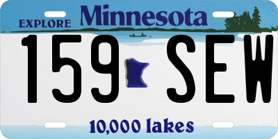 MN license plate 159SEW