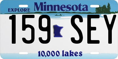 MN license plate 159SEY