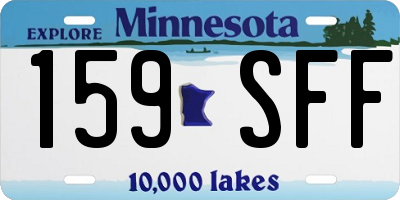 MN license plate 159SFF