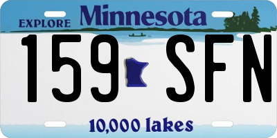MN license plate 159SFN