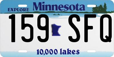 MN license plate 159SFQ