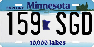MN license plate 159SGD