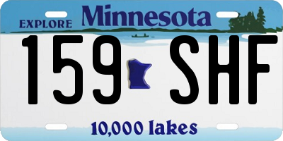 MN license plate 159SHF