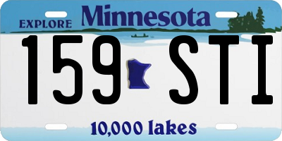 MN license plate 159STI