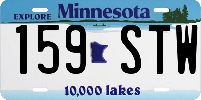 MN license plate 159STW