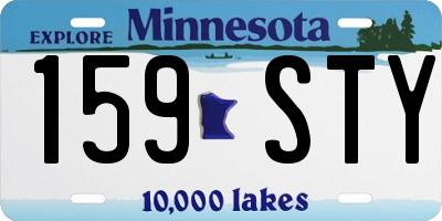 MN license plate 159STY