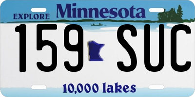 MN license plate 159SUC