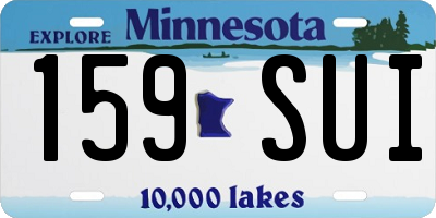 MN license plate 159SUI