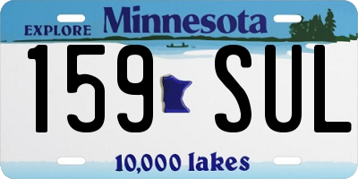 MN license plate 159SUL