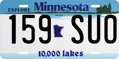 MN license plate 159SUO