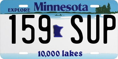 MN license plate 159SUP