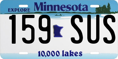 MN license plate 159SUS