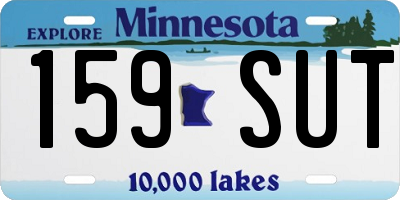 MN license plate 159SUT