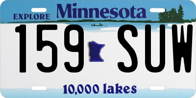 MN license plate 159SUW