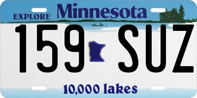 MN license plate 159SUZ