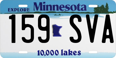 MN license plate 159SVA
