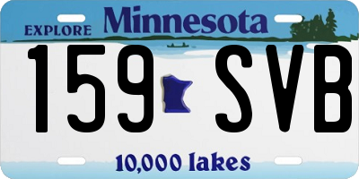 MN license plate 159SVB