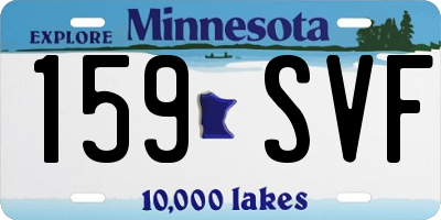 MN license plate 159SVF
