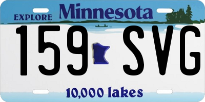 MN license plate 159SVG