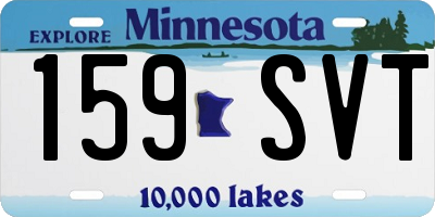MN license plate 159SVT