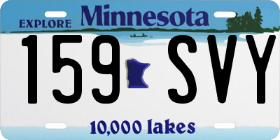 MN license plate 159SVY