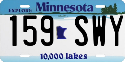 MN license plate 159SWY