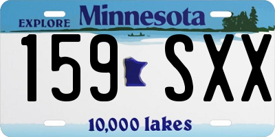 MN license plate 159SXX