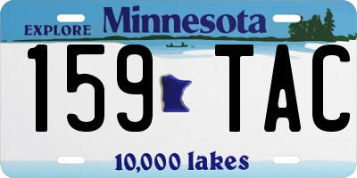 MN license plate 159TAC