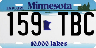 MN license plate 159TBC