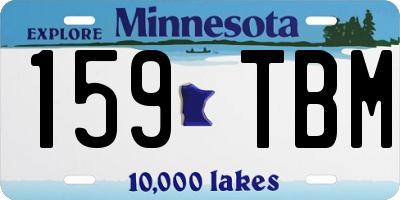 MN license plate 159TBM