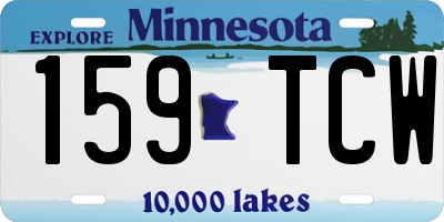 MN license plate 159TCW