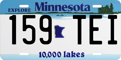 MN license plate 159TEI