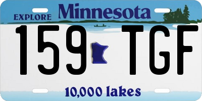 MN license plate 159TGF