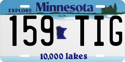 MN license plate 159TIG