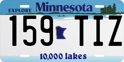 MN license plate 159TIZ