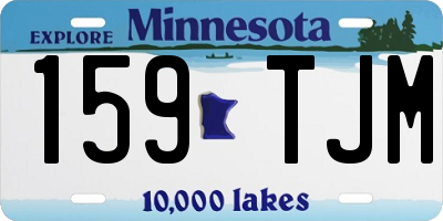 MN license plate 159TJM