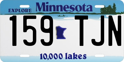 MN license plate 159TJN
