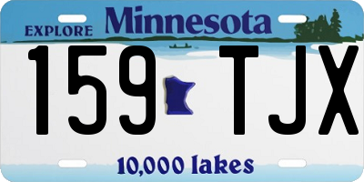 MN license plate 159TJX