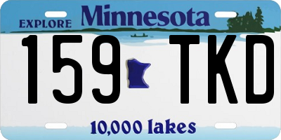 MN license plate 159TKD