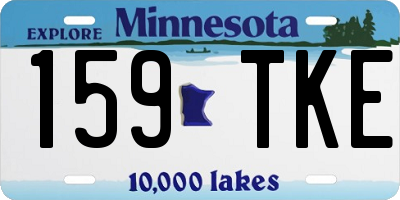 MN license plate 159TKE